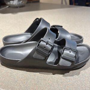 Birkenstock Charcoal Slide Sandals